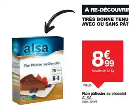 Promocash ALSA Flan pâtissier au chocolat offre