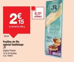 Promocash JR Feuilles de filo spécial feuilletage offre