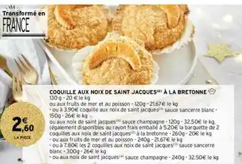 Intermarché Contact Coquille Aux Noix De Saint Jacques à La Bretonne offre