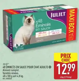 ALDI Juliet 48 émincés en sauce pour chat adulte offre
