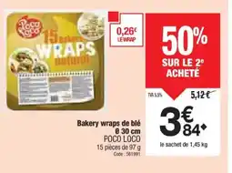 Promocash POCO LOCO Bakery wraps de blé offre