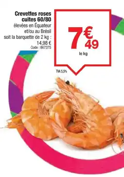 Promocash Crevettes roses offre