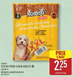 ALDI Roméo sticks pour chien adulte offre
