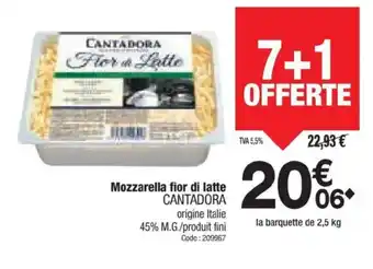 Promocash CANTADORA Mozzarella fior di latte offre