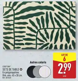 ALDI Crofton sets de table offre