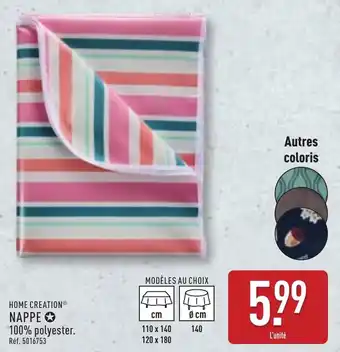 ALDI Home creation nappe offre
