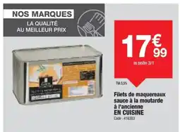 Promocash EN CUISINE Filets de maquereaux sauce à la moutarde offre