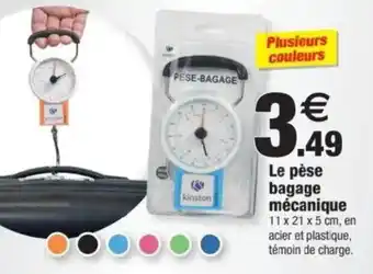 Bazarland Le pèse bagage mécanique offre