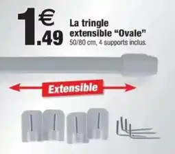 Bazarland La tringle extensible "Ovale" offre