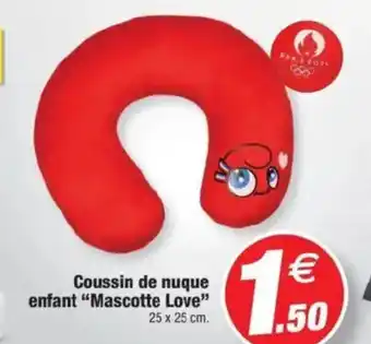 Bazarland Coussin de nuque enfant "Mascotte Love" offre