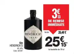 Promocash HENDRICK'S Gin offre