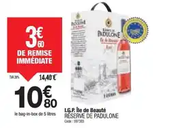 Promocash RÉSERVE DE PADULONE I.G.P. Île de Beauté offre