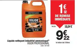 Promocash VIGOR PROFESSIONAL Liquide nettoyant industriel ammoniaqué offre