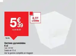 Promocash Verrines pyramidales offre