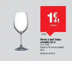 Promocash Verres à pied Tulipe cristallin offre
