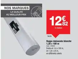 Promocash Nappe damassée blanche offre