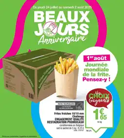 Promocash Frites fraiches 10/10 mm offre