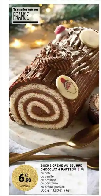 Intermarché Contact Bûche Crème Au Beurre Chocolat 6 Parts offre