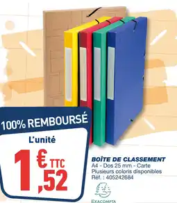 Bureau Vallée Boîte de classement offre
