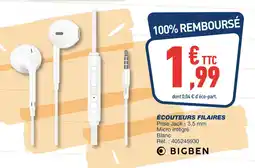 Bureau Vallée Écouteurs filaires offre