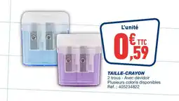 Bureau Vallée Taille-crayon offre