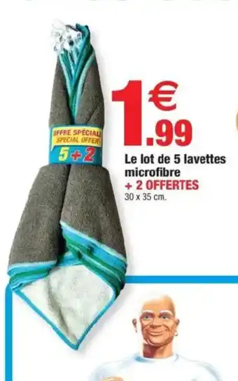Bazarland Le lot de 5 lavettes microfibre offre