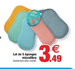 Bazarland Lot de 5 éponges microfibre offre
