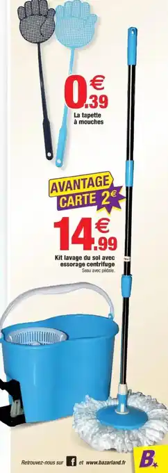 Bazarland Kit lavage du sol avec essorage centrifuge offre