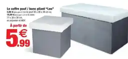 Bazarland Le coffre pouf / banc pliant Leo offre