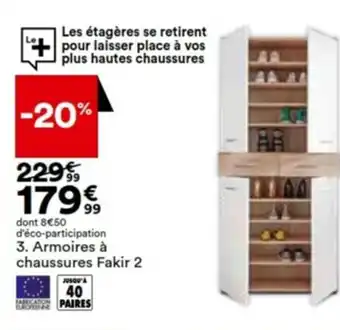 BUT Armoires à chaussures Fakir 2 offre