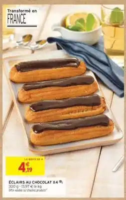 Intermarché Hyper ÉCLAIRS AU CHOCOLAT X4 offre