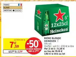 Intermarché Hyper Bière Blonde Heineken offre