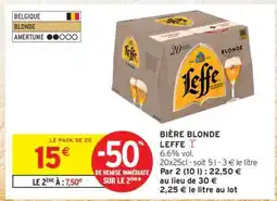 Intermarché Hyper Bière Blonde Leffe offre