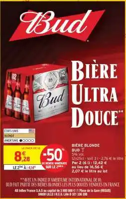 Intermarché Hyper Bud Bière Ultra Douce offre