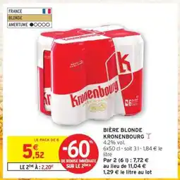 Intermarché Hyper Bière Blonde Kronenbourg offre