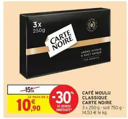 Intermarché Hyper Café Moulu Classique Carte Noire offre