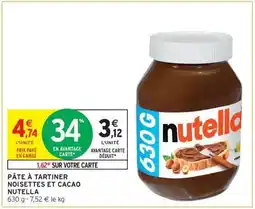 Intermarché Hyper Pâte À Tartiner Noisettes Et Cacao Nutella offre