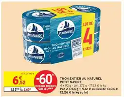 Intermarché Hyper Thon entier au naturel 'Petit Navire' offre