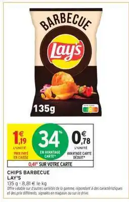 Intermarché Hyper Chips Barbecue Lay's offre