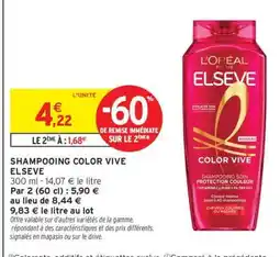 Intermarché Hyper Shampooing Color-Vive Elsève offre