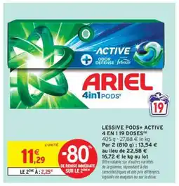 Intermarché Hyper Ariel 4in1 Pods Active offre