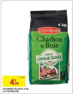 Intermarché Hyper CHARBON DE BOIS 4 KG LA FOURNAISE offre