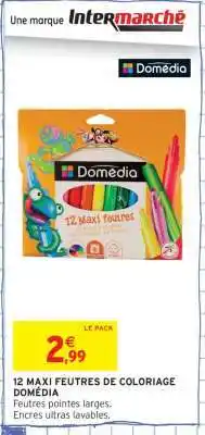 Intermarché Hyper 12 MAXI FEUTRES DE COLORIAGE DOMÉDIA offre