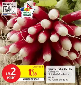 Intermarché Radis rose botte offre