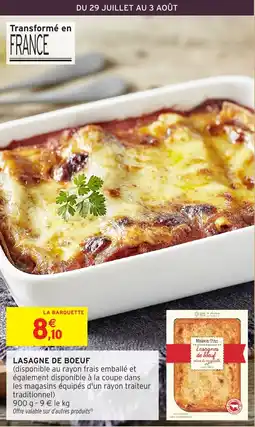 Intermarché Lasagne de boeuf offre