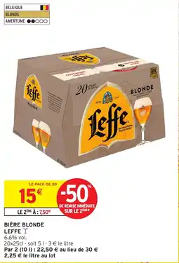 Intermarché Bière blonde leffe offre