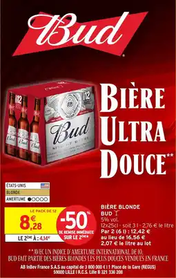 Bière blonde bud