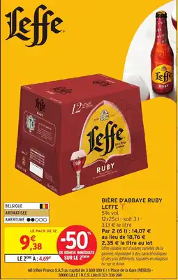 Intermarché Bière d'abbaye ruby leffe offre