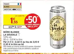 Intermarché BIÈRE BLONDE 'LA GOUDALE' offre