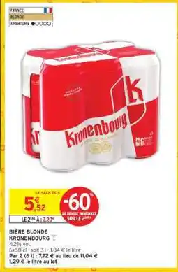 Intermarché Bière Blonde Kronenbourg offre